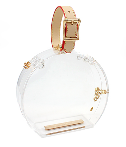 Chic Acrylic Round Clear Handbag | Lucite Handbag with Top Handle