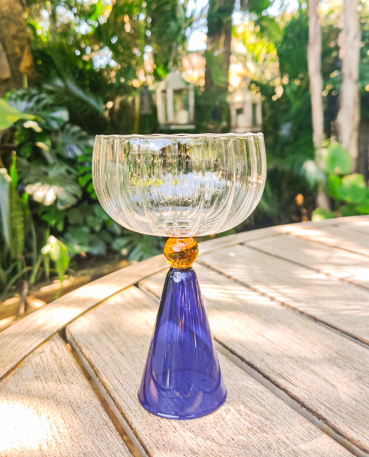 Mid-Century Glass Coupe Cocktail | Dessert Glasses
