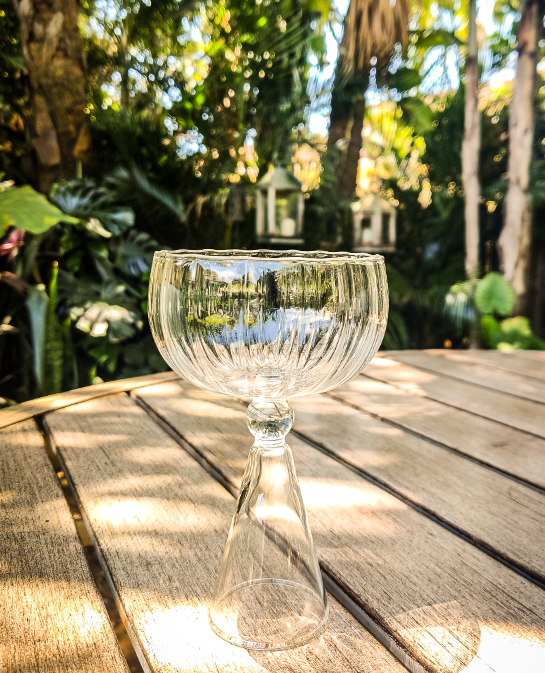 Mid-Century Glass Coupe Cocktail | Dessert Glasses