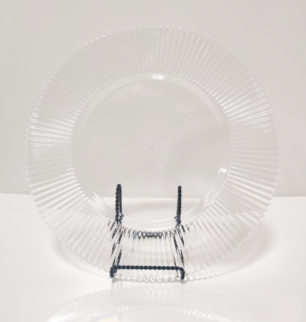 Set of 6 Clear Fluted Edge Charger Plates