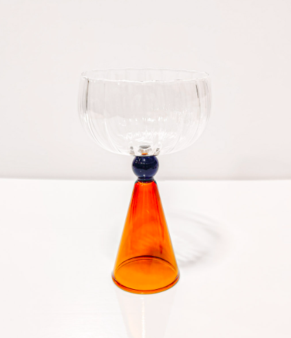 Mid-Century Glass Coupe Cocktail | Dessert Glasses
