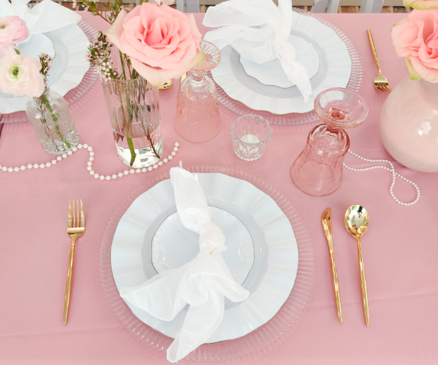 Set of 6 Clear Fluted Edge Charger Plates